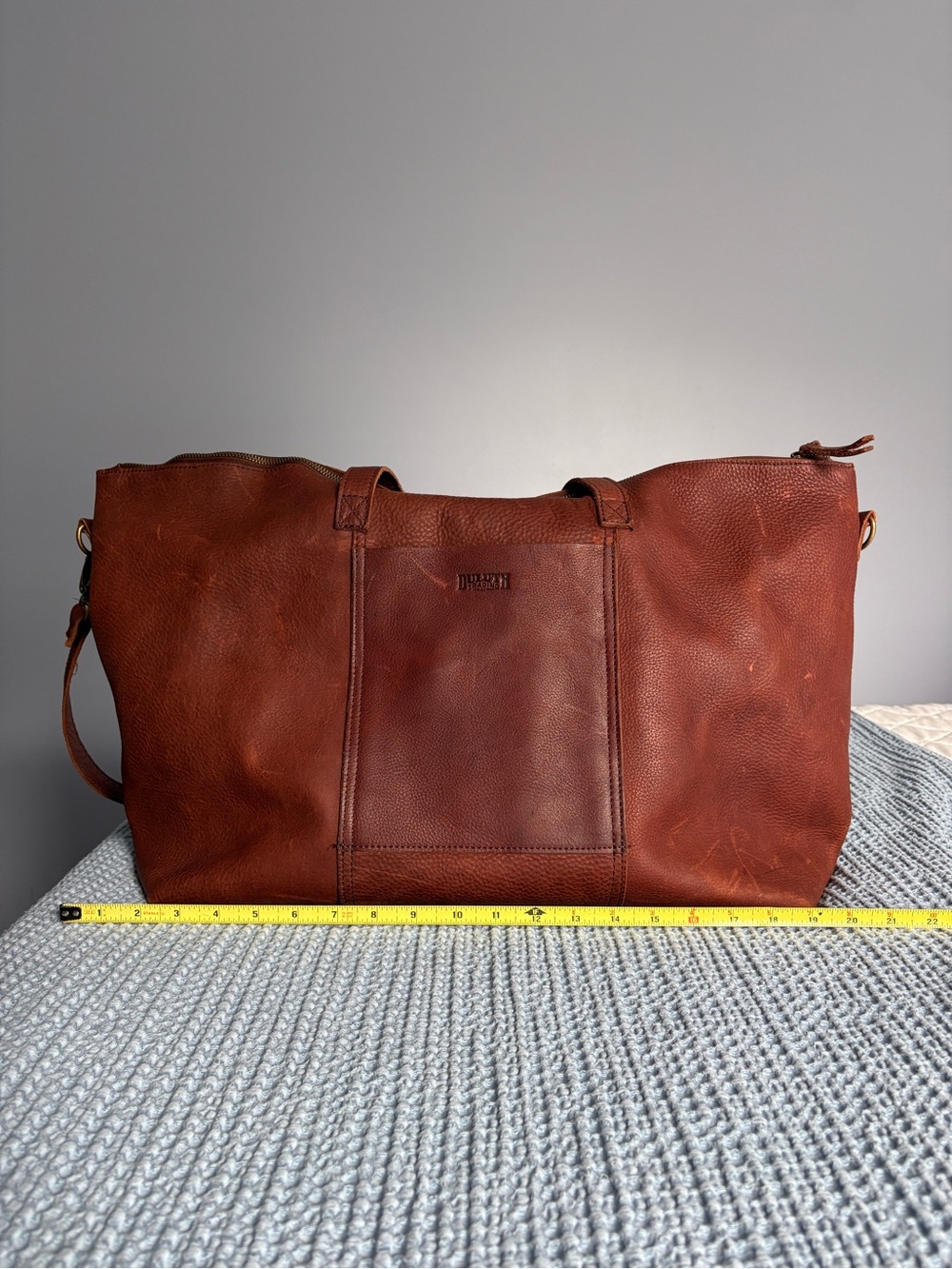 Duluth Trading Co Brown Leather Duffel